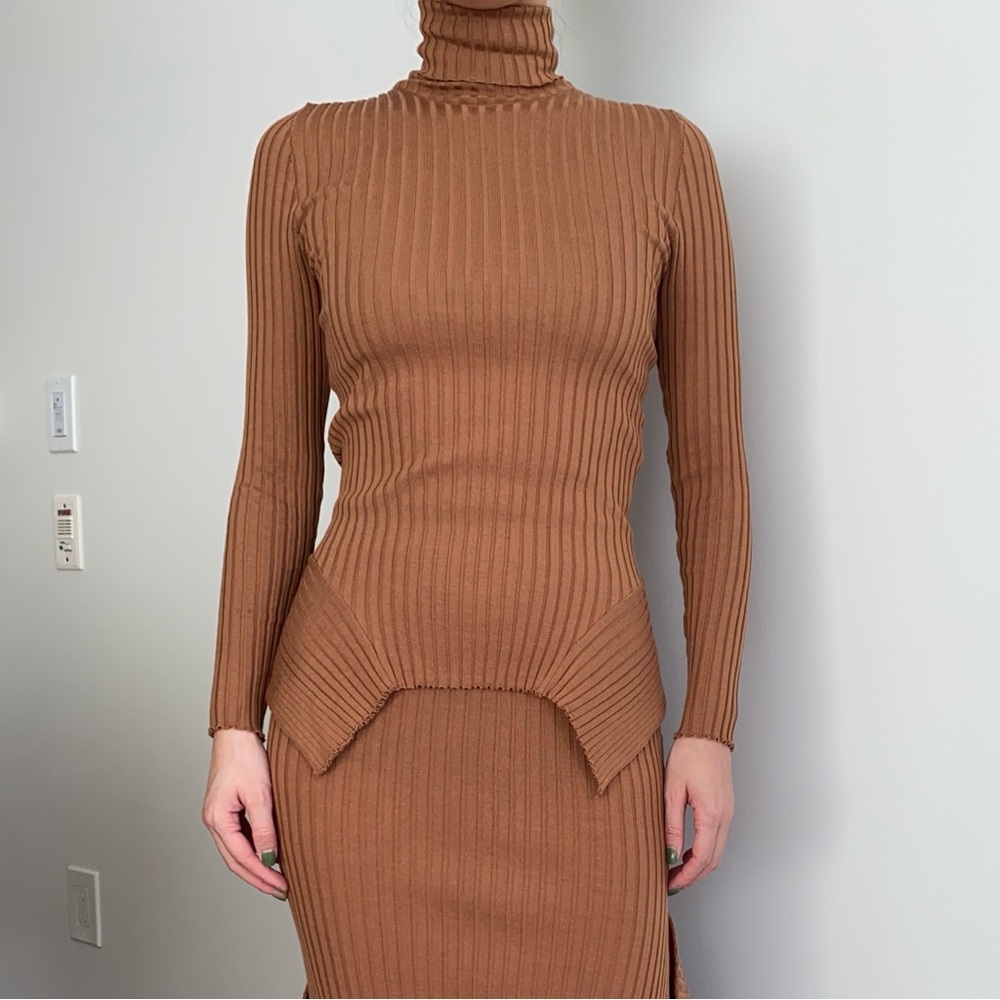 Stella Mccartney Asymmetric Knit turtleneck sweater